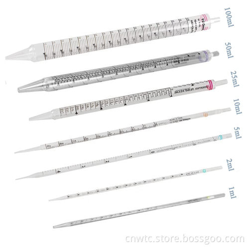 Disposable Plastic Pipettes: 5ml Lab Serological Sterile Polystyrene